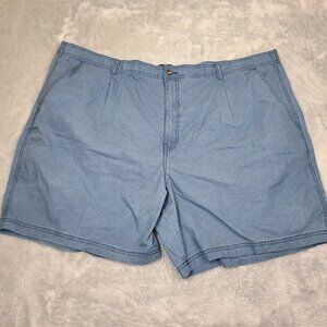 Saddlebred Shorts Size 52 Big & Tall Men's BLue 8"inch inseam Cotton Comfort NWT